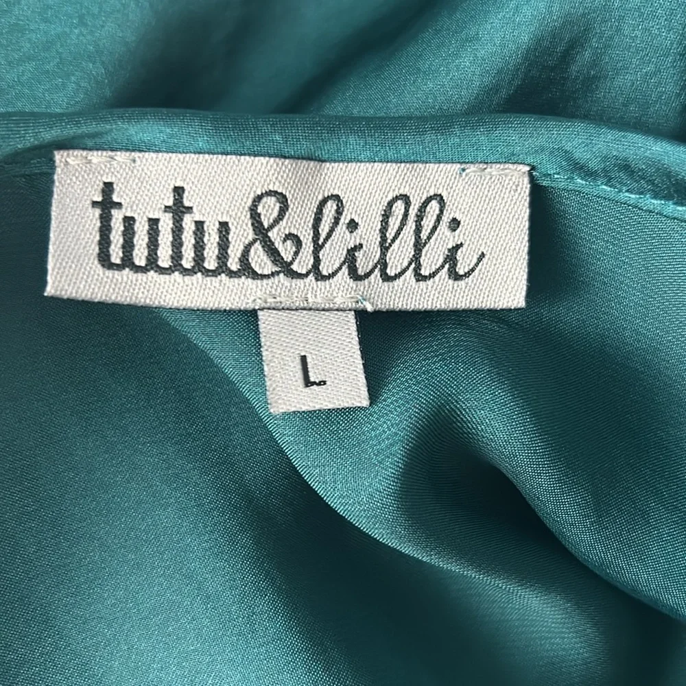 EUC tutu & lilli Wimberley silky polyester tunic top casual dress Roomy L/XL